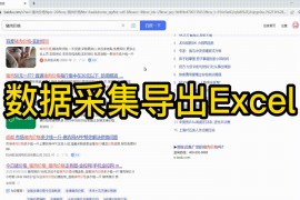 网页数据采集批量导入Excel