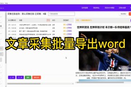 微信公众号批量导出word（自媒体文章下载到本地）